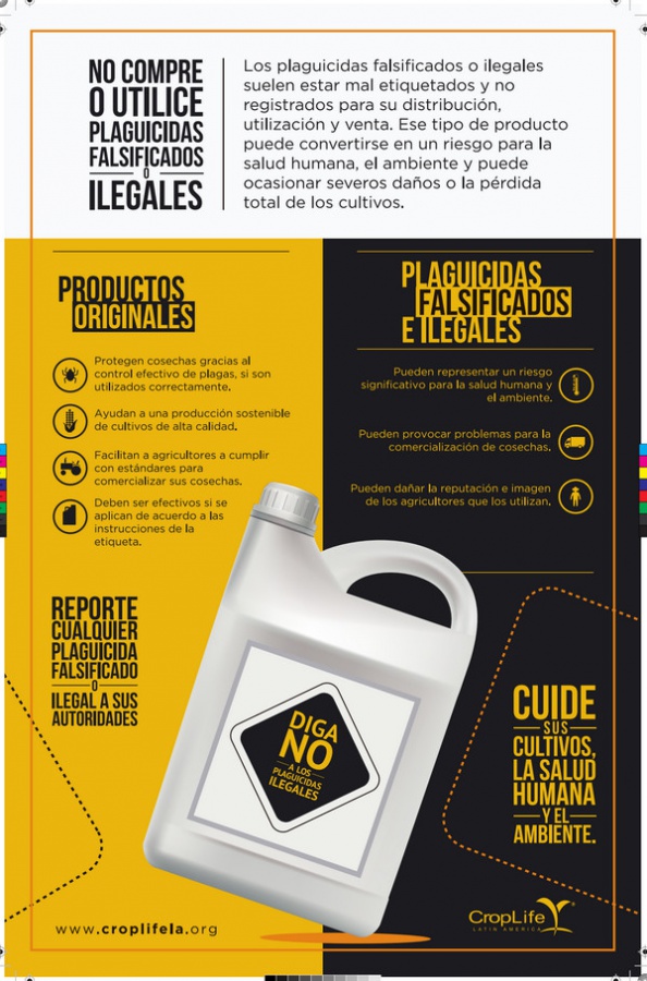 No compre o utilice plaguicidas falsificados o ilegales